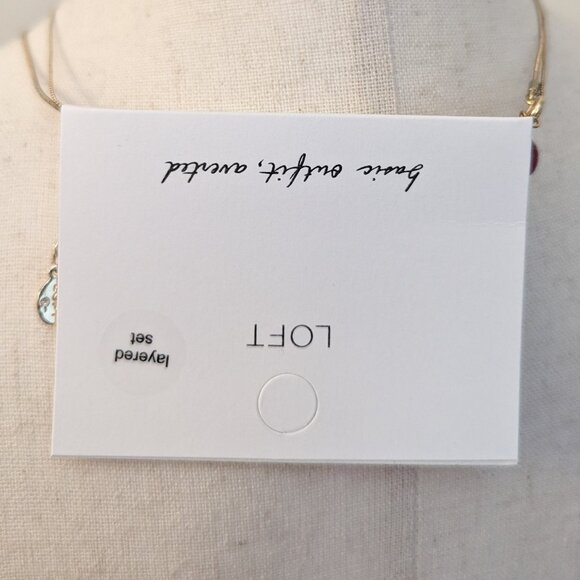 LOFT Ombre Crystal Layered Necklace - Picture 7 of 7